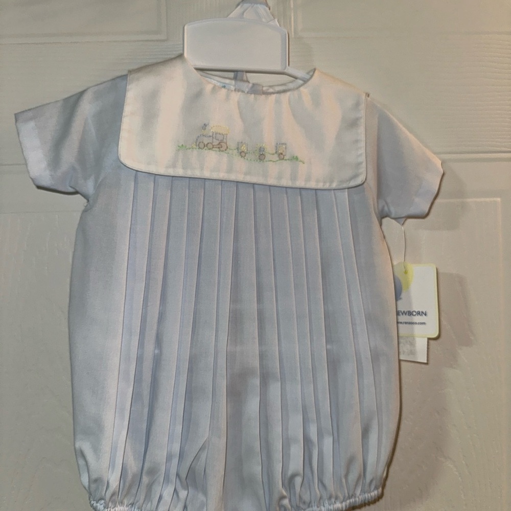 Petit Ami Light Blue Pleated One Piece